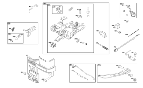 Controls Group Diagram and Parts List for 12V337-0144-F1 100000 - 19Z999 Briggs and Stratton Engine